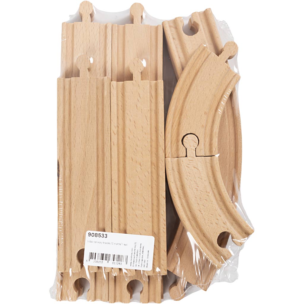 Voies ferrées VIGA, 12 morceaux/ 1 set [HOB-908533]