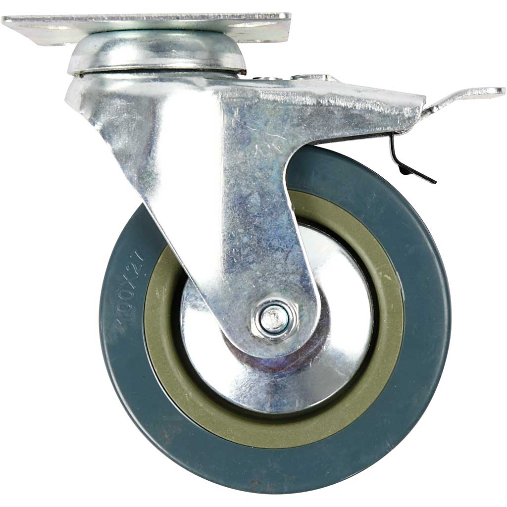 Casters, H: 130 mm, dia. 100 mm, 4 pc
