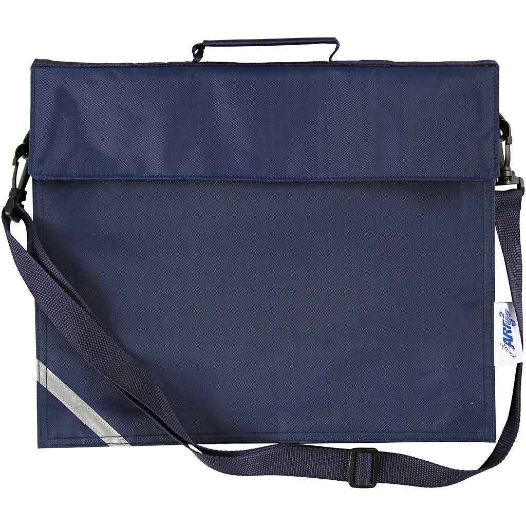 School Bag, D. 6 cm, size 36x31 cm, dark blue