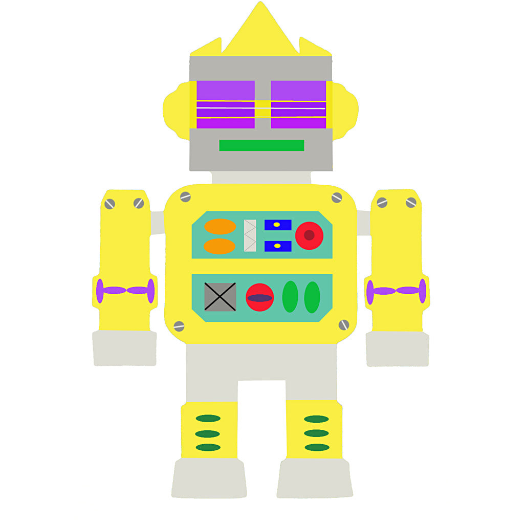 Robots, H : 22,5-24 cm, L : 15-16 cm, 230 gr, blanc, 16 pièces/ 1 Pq. [HOB-95207]