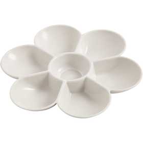 Palette en forme de fleur, d 17,5 cm, blanc, 1 pièce [HOB-95226]