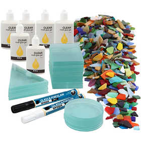 Kit DIY Groupe Décorations en Mosaïques, 40 pièce, 1 set [HOB-97417]