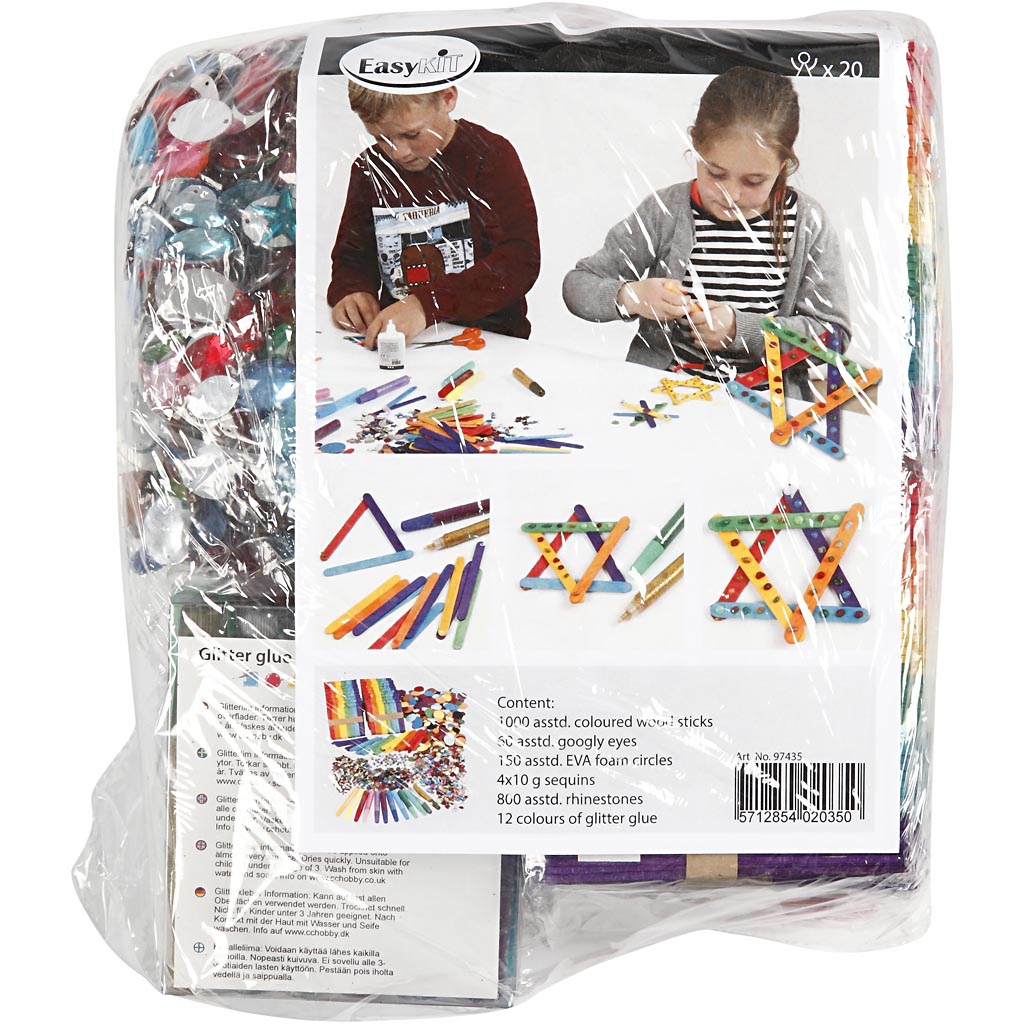 Paillettes et bâtonde glace, ass. de couleurs, 1 set [HOB-97435]