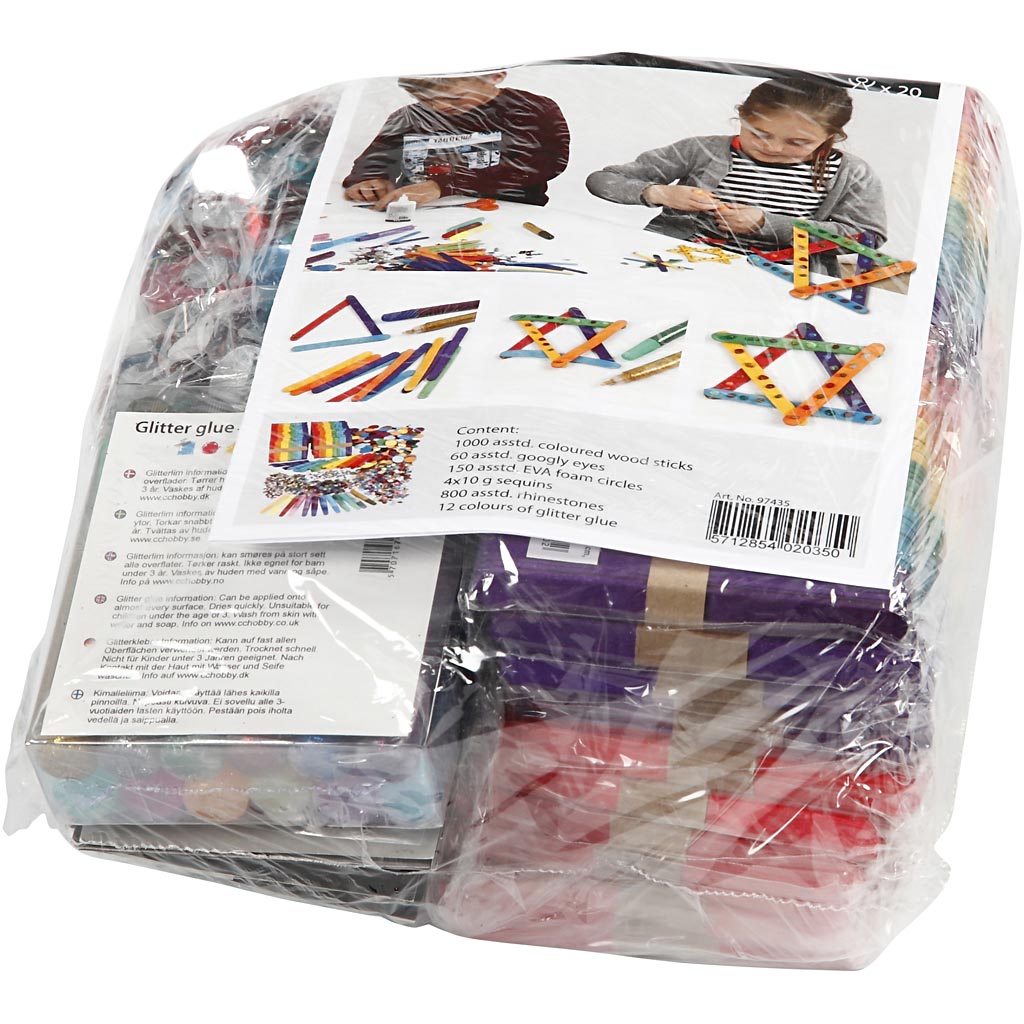 Paillettes et bâtonde glace, ass. de couleurs, 1 set [HOB-97435]