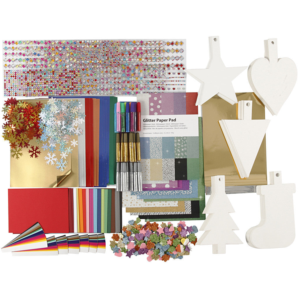 Kit de décoration de Noël, ass. de couleurs, 1 set [HOB-97780]