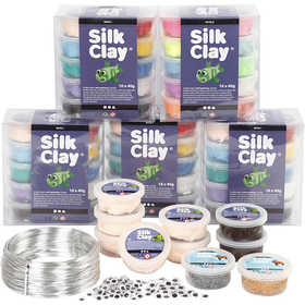 Kit DIY Groupe Figurines Silk Clay®, 1 set [HOB-97804]
