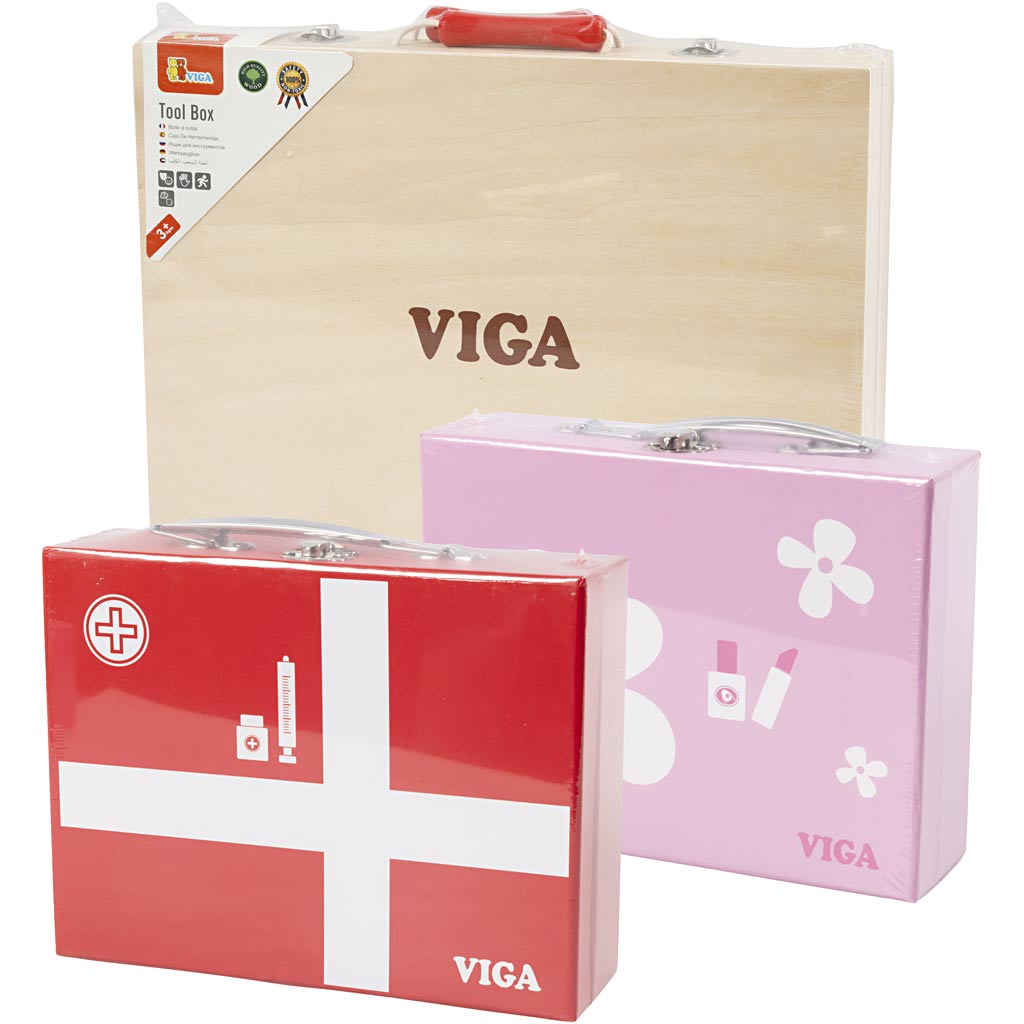 Coffret de Jeu en bois VIGA, 33 morceaux/ 1 set [HOB-980870]