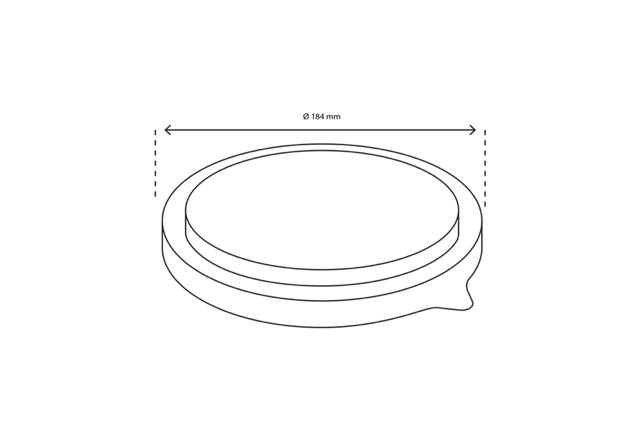 Couvercle salade Poke Bowl 900ml-1300ml Ø18,4cm transparent (300 pcs) [TK-9987010-A]