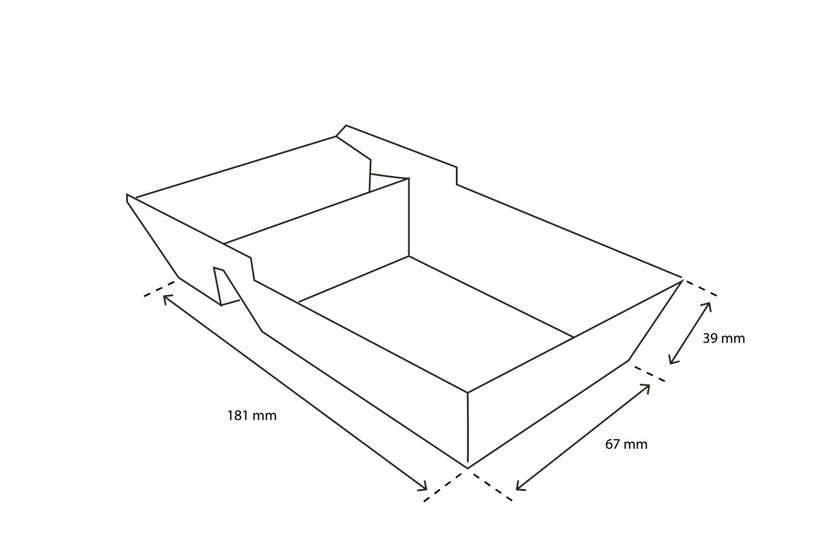 Barquette à frites A22 (A9+1) kraft (600 pcs) [TK-9987057]