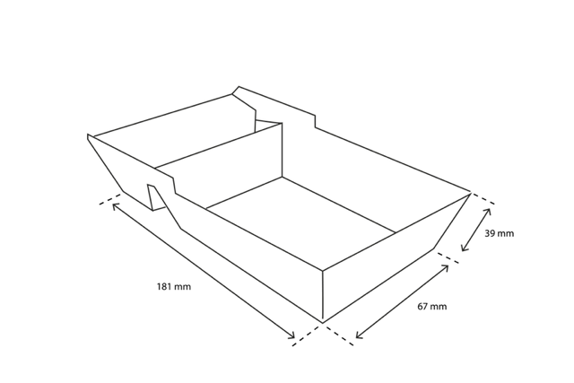 Barquette à frites A22 (A9+1) kraft (600 pcs) [TK-9987057]