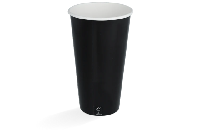 Gobelet à Milkshake Grand 560ml Ø9 cm 20oz Noir FSC®Mix (500 pcs) [TK-9987083]