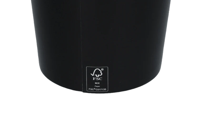 Gobelet à Milkshake Grand 560ml Ø9 cm 20oz Noir FSC®Mix (500 pcs) [TK-9987083]