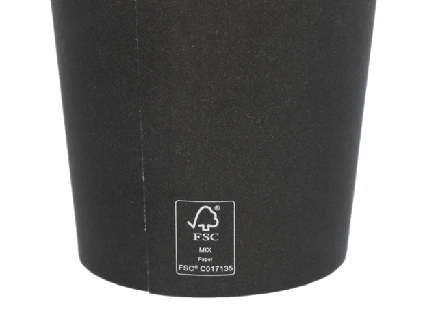 Tasse à Café 230cc 8oz Ø8 cm Carton noir FSC®Mix (1.000 pcs) [TK-9987087]