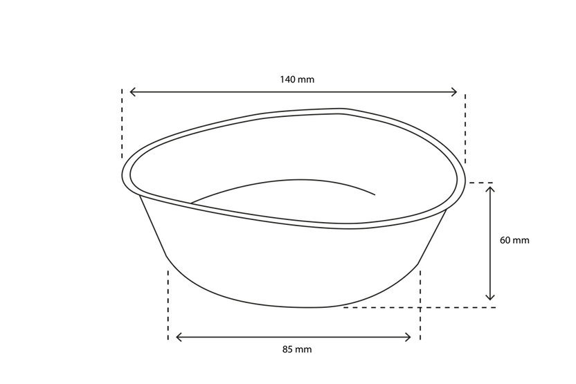 Bol Feuille de Palmier 500ml Ø14 cm (100 pcs) [TK-9987129]