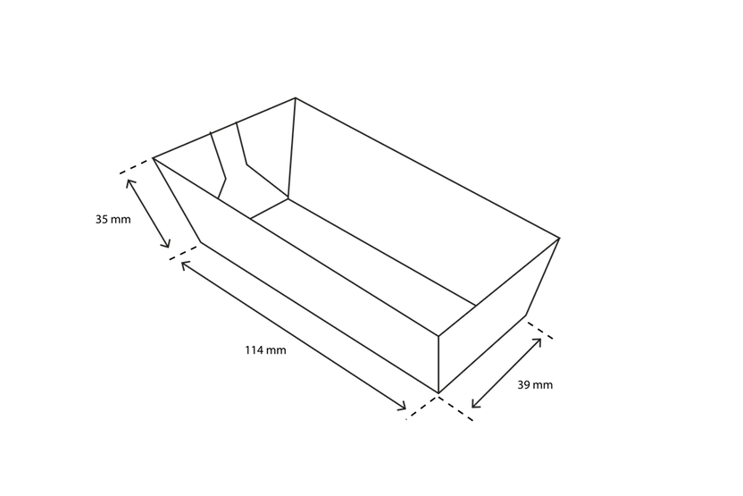 Barquette à croquettes A5 Kraft 3,9x3,5x11,4 cm FSC®Mix (1.000 pcs) [TK-9987198]