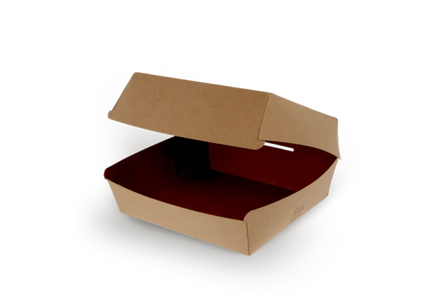 Menubox / Hamburger Tray 20x8,8x20 cm FSC®Mix kraft (300 pcs)