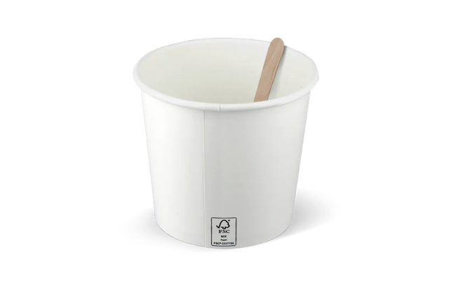 Gobelet à crème glacée Carton 360ml Ø9 cm 12oz FSC®Mix Blanc (1.000 pcs) [TK-9987447]