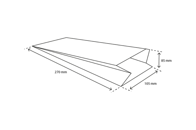 Sachet à Snacks Papier perforé (0.5 pond) 10,5x8,5x27 cm kraft 50gr (1.600 pcs) [TK-9987484]