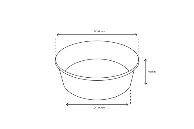 Salade Poke Bowl 500ml 20oz Ø14,8x4,6cm Blanc (300 pcs) [TK-9987581]