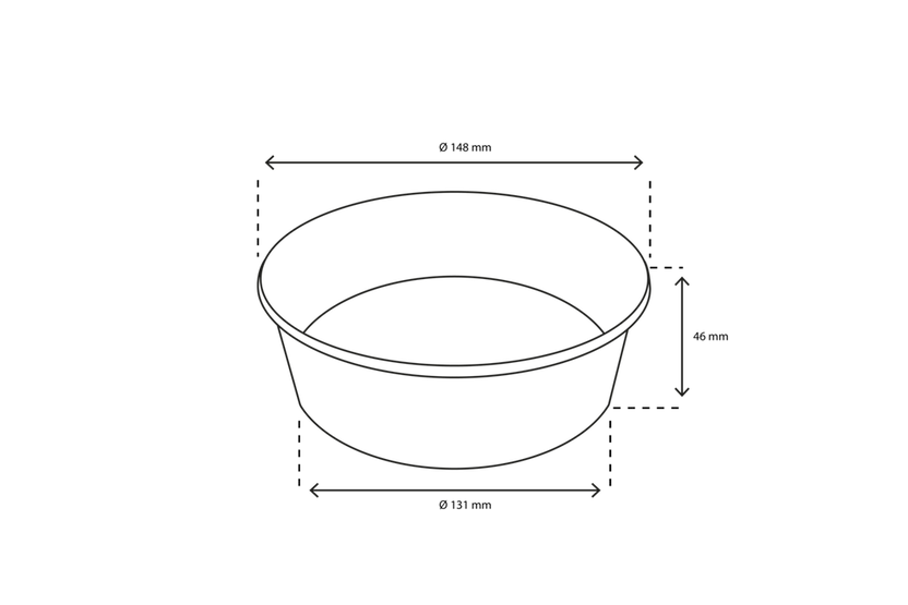 Salade Poke Bowl 500ml 20oz Ø14,8x4,6cm kraft (300 pcs) [TK-9987582]