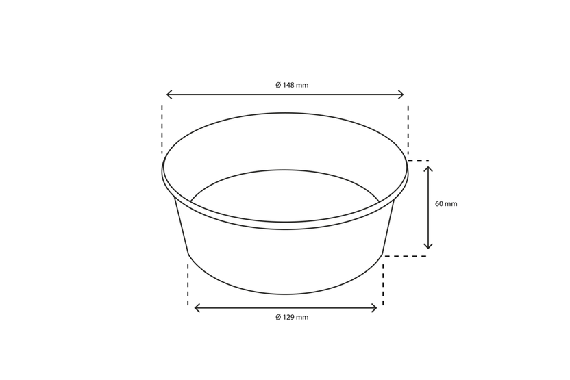 Salade Poke Bowl 750ml 26oz Ø14,8x6 cm Blanc (300 pcs) [TK-9987583]