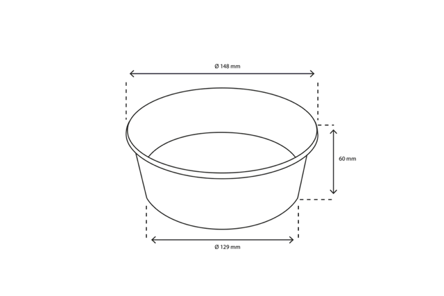 Salade Poke Bowl 750ml 26oz Ø14,8x6 cm kraft (300 pcs) [TK-9987584]