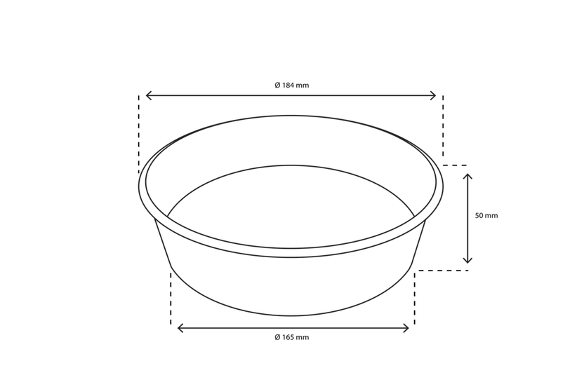 Salade Poke Bowl 900ml 30oz Ø18,4x5cm kraft (300 pcs) [TK-9987587]