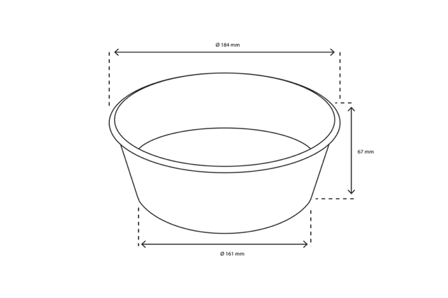 Salade Poke Bowl 1300ml 40oz Ø18,4x6,7cm kraft (300 pcs) [TK-9987591]