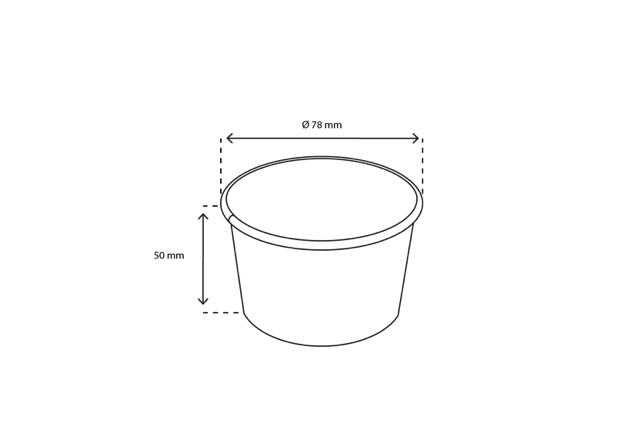 Gobelet à crème glacée Carton 120ml Ø7,8cm 4oz GELATO (1.000 pcs) [TK-9987600]