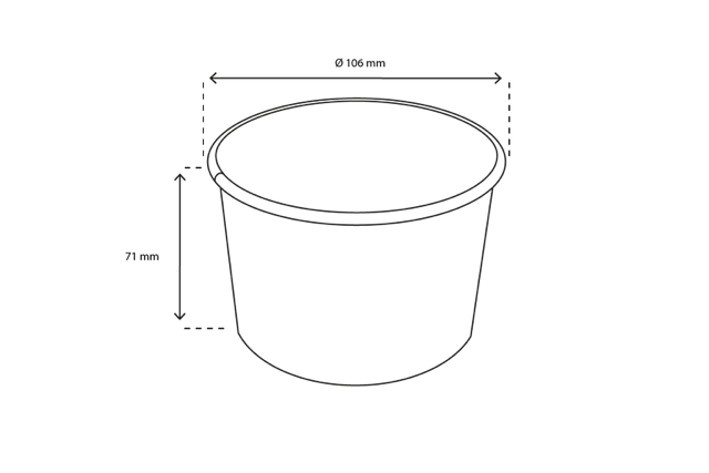 Gobelet à crème glacée Carton 360ml Ø106mm 12oz GELATO (1.000 pcs) [TK-9987602]