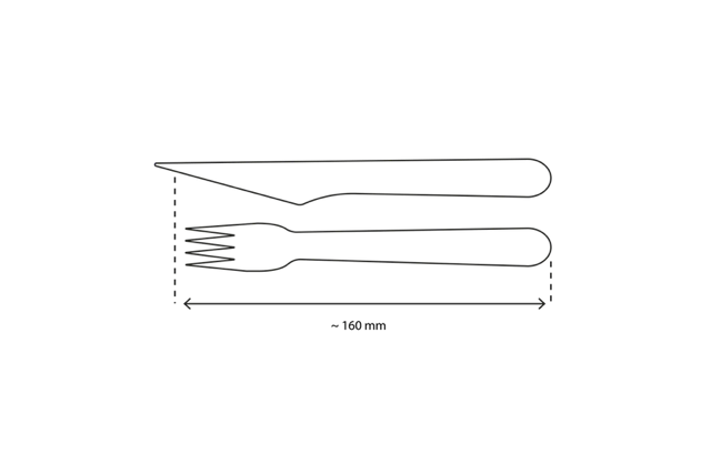 Set de couverts en bois 3/1 couteau + fourchette + Serviette (250 pcs) [TK-9987657]