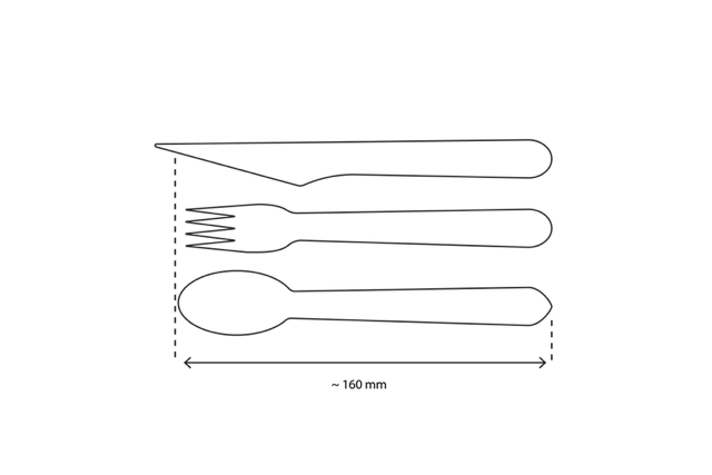 Couverts en bois 4/1 couteau + Fourchette + Cuillère + Serviette FSC (250 pcs) [TK-9987658]
