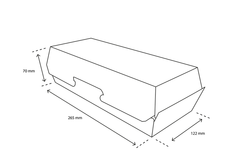 Boîte à panini 26,5x12,2x7cm FSC®Mix Carton (300 pcs) [TK-9987704]