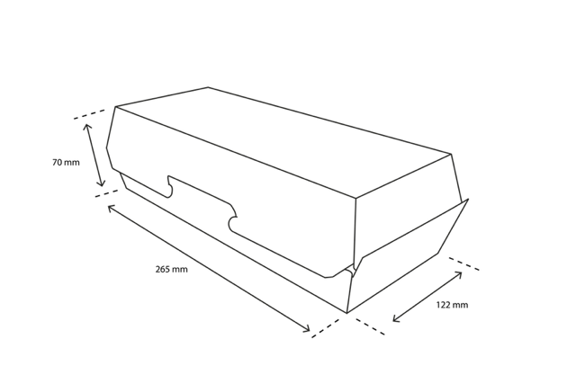 Boîte à panini 26,5x12,2x7cm FSC®Mix Carton (300 pcs) [TK-9987704]