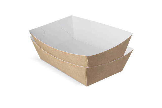 Barquette à frites A13 kraft/blanc (1.000 pcs) [TK-9987893]