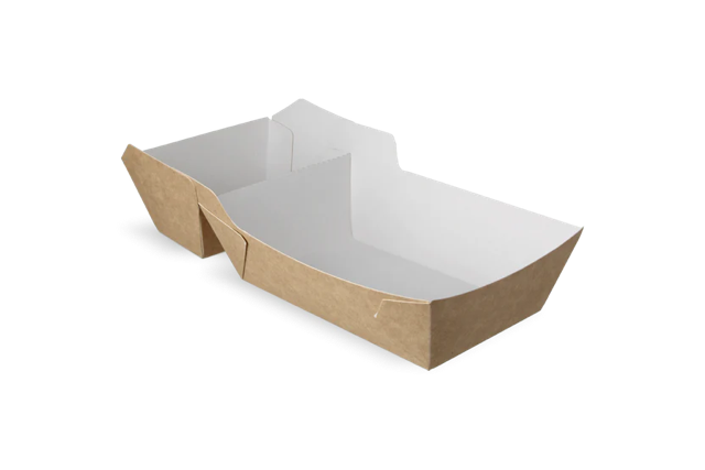 Fries trays A22 (A9+1) kraft/White (400 pcs)