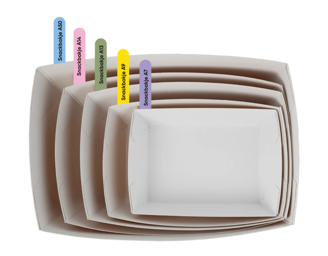 Barquette à frites A50 kraft/Blanc (400 pcs) [TK-9987899]