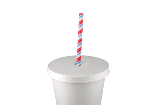 Couvercle Carton pour Gobelets à glace et milkshake plat avec croix Ø9 cm Blanc (1.000 pcs) [TK-9987925]