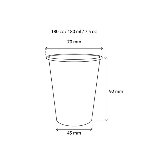 Tasse à Café Carton 180cc 7.5oz Ø7 cm rayé (2.500 pcs) [TK-9987931]