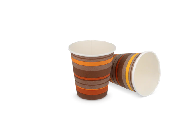 Tasse à Café Carton 120cc 4oz Ø6,3cm rayé (1.000 pcs) [TK-9987933]