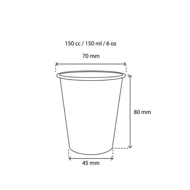 Tasse à Café 150cc 6oz Ø7 cm Kraft (2.500 pcs) [TK-9987936]