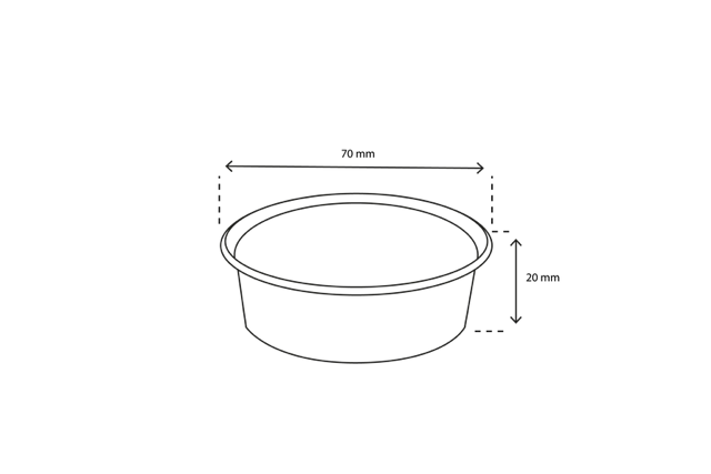 Récipient rond PP 50cc Ø7 cm transparent (1.000 pcs) [TK-9987975]