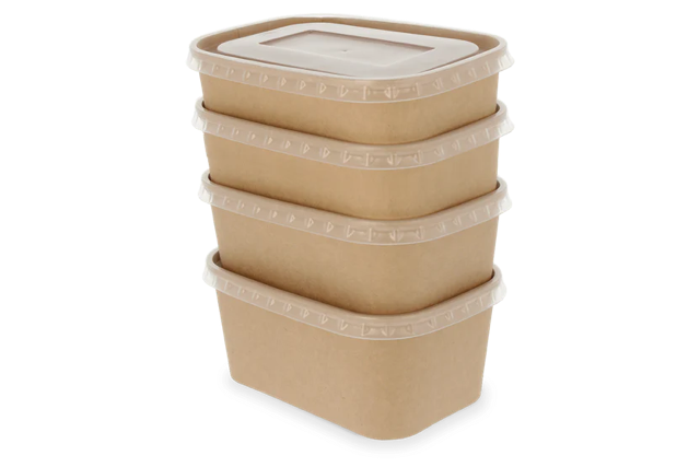Récipient en carton 12,1x4,1x17,3 cm 500ml Kraft (300 pcs) [TK-9988183]