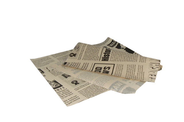 Emballage en papier sulfurisé pour hamburger 33x30cm FSC®Mix Journal Marron (2.000 pcs) [TK-9988203]