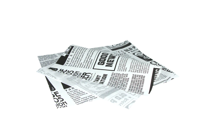 Emballage en papier sulfurisé pour hamburger 33x30cm FSC®Mix Journal Blanc (2.000 pcs) [TK-9988210]