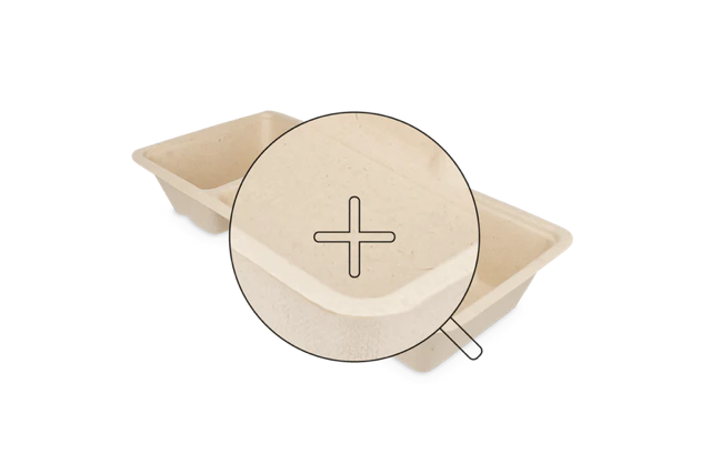 Barquette à frites A22 (A9+1) Canne à sucre (500 pcs) [TK-9988306]