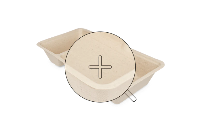 Barquette à frites A23 (A7+1) Canne à sucre (500 pcs) [TK-9988307]