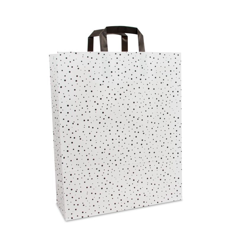 Sac à poignées en papier kraft - Bubble 32+12x40 cm Blanc (250 pcs) [FP-DPL071]