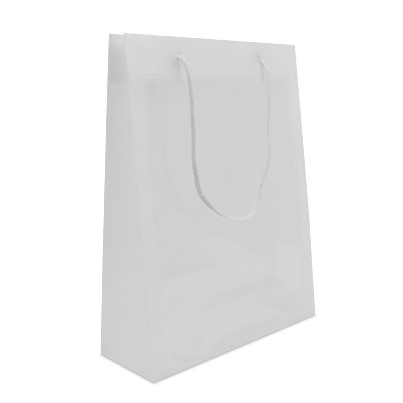 Sacs en plastique haut de gamme avec fenêtre d'insertion au format A4 26+10x36 cm Semi-transparent (100 pcs) [FP-DQC021]