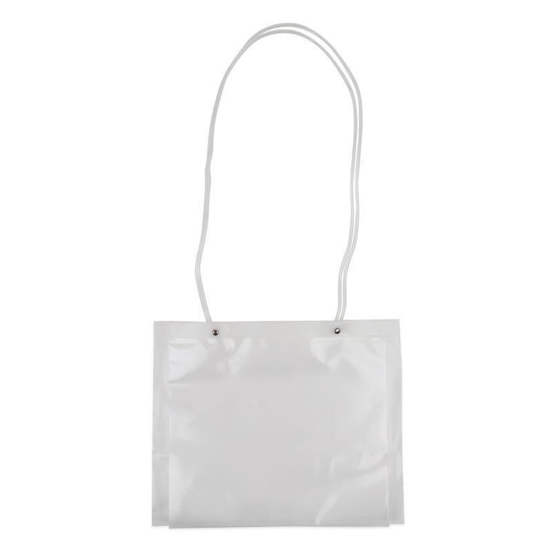 Sac à bandoulière de luxe en plastique avec pochette transparente pour documents A4 35x28 cm Semi-transparent (100 pcs) [FP-DQC022]